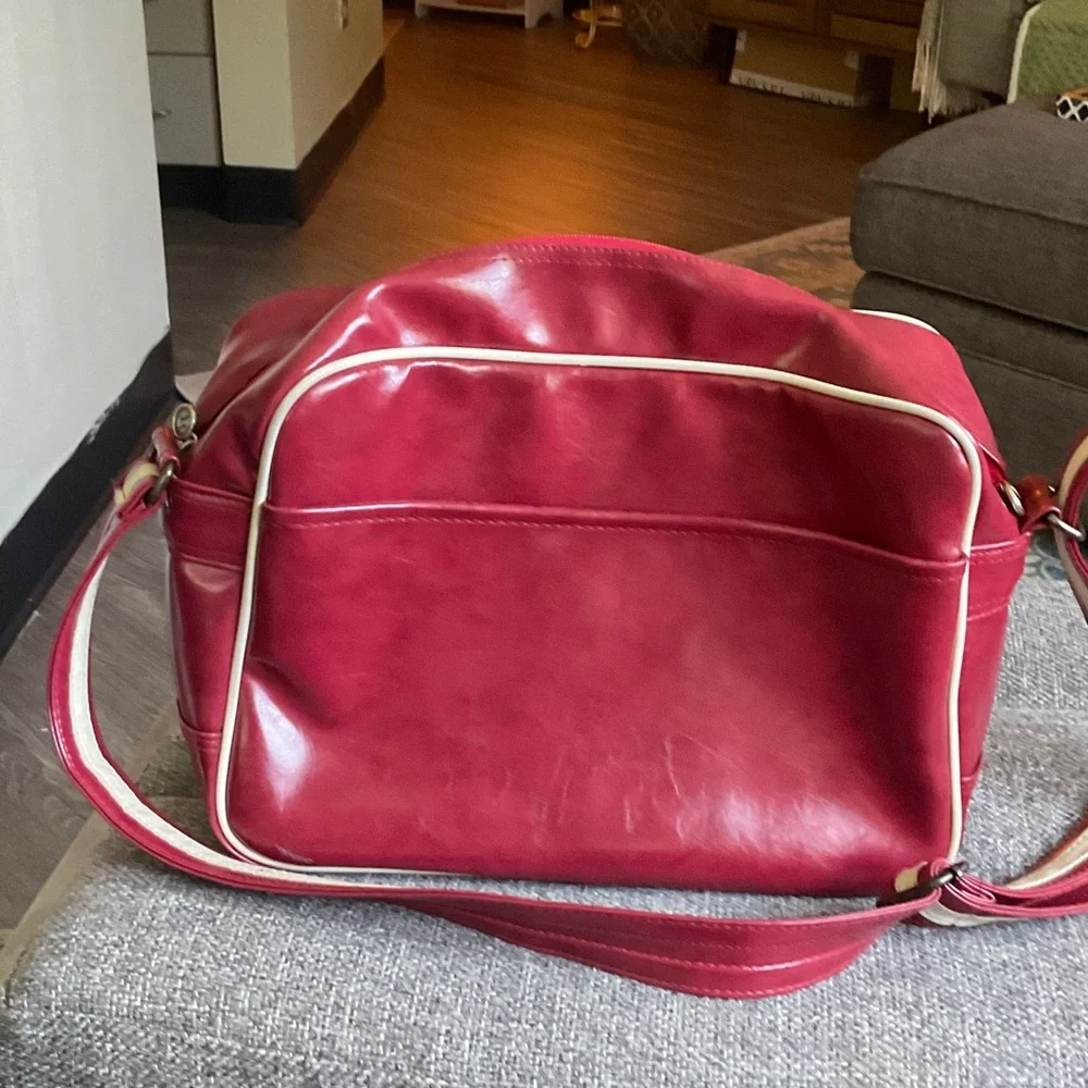 Red and Blue Retro Messenger Bag